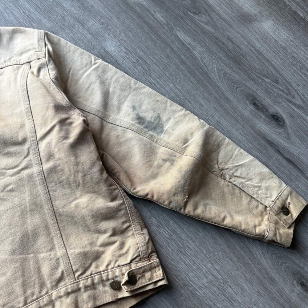 Vintage 1989 Carhartt 100 Year Anniversary Blanket Lined Trucker Jacket Size 42 - Picture 10 of 10